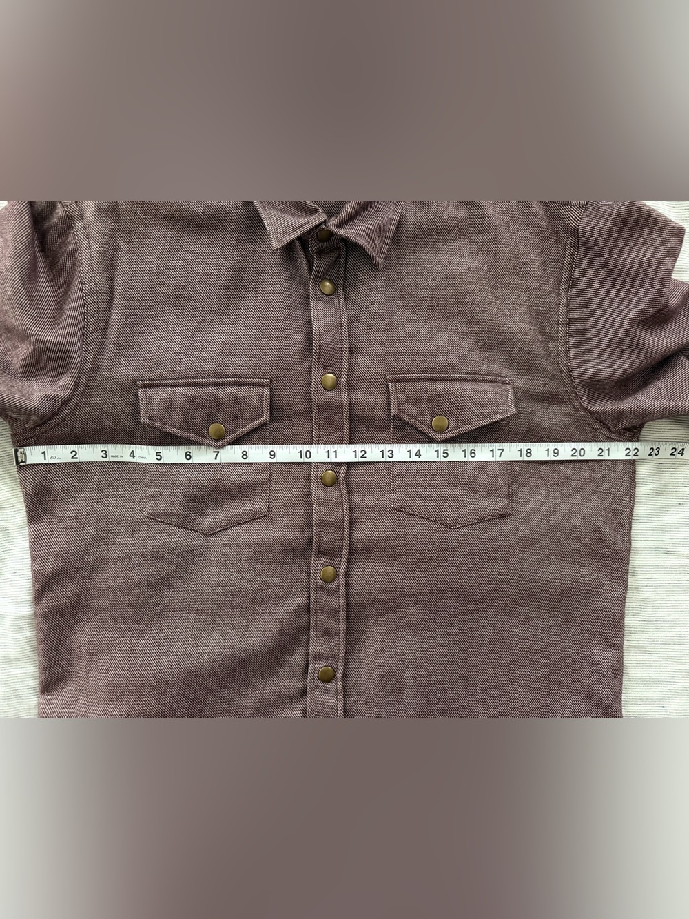 Billy Reid Cotton Shirt Jacket - Dark Red - Medium - Picture 7 of 9